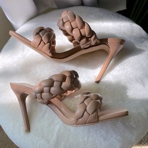 Women’s Square Toe Double Braided Strap Sandal Mules